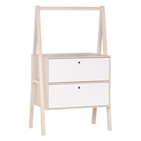 Vox Spot Chest of Two Drawers in Acacia & White