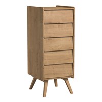 Vox Vintage Tall Chest of Drawers in a Choice of Oak or 5 Pastel Colours 