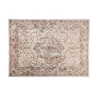 Vogue Persian Style Rug In Pink Ivory 