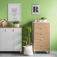 Vox Simple Customisable Narrow Chest of Drawers 