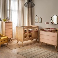 Vox Vintage 3 Piece Cot Nursery Set in a Choice of Oak or 5 Pastel Colours 