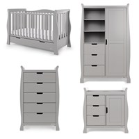 Obaby Stamford Luxe Cot Bed 4 Piece Nursery Furniture Set 