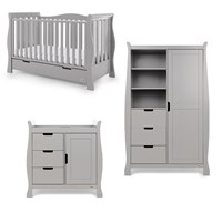 Obaby Stamford Luxe Cot Bed 3 Piece Nursery Furniture Set 