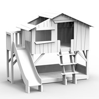 Mathy by Bols Treehouse Bunk Bed with Slide & Platform  