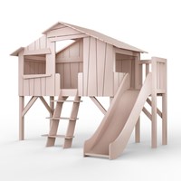 Mathy by Bols Treehouse Cabin Bed with Slide & Platform  