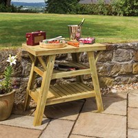 Zest 4 Leisure Wooden BBQ Side Table