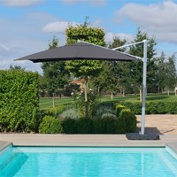 Maze Rattan Zeus 3m Square Rotating Cantilever Parasol With LED Lights 