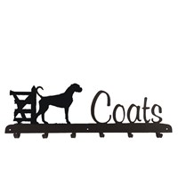 Coat Rack in Boxer Dog Design