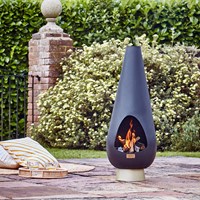 Cooper Gold & Carbon Tear Outdoor Fireplace 