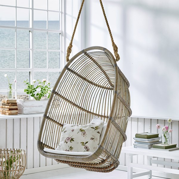 Sika Rattan Renoir Hanging Chair in Taupe