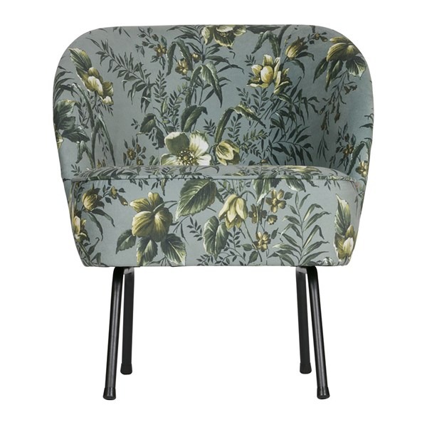 Vogue Velvet Armchair in Poppy Grey by BePureHome