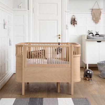 Wood Cot Bed Sebra Expanding Cotbed to Junior Bed