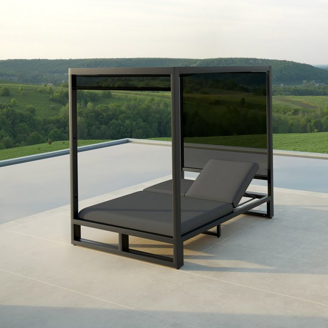 Charcoal-Grey-Allure-Outdoor-Cabana-Day-Bed-from-Maze-Rattan