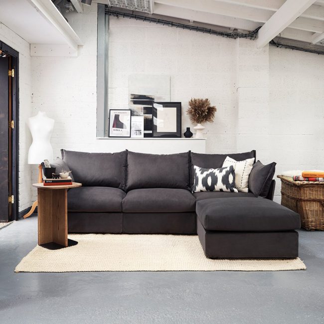 Charcoal-Grey-Velvet-Model-06-Large-Model-3-Seat-Sofa-with-Chaise-from-Swyft