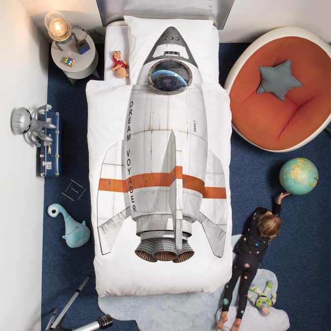 Childrens-Snurk-Spaceship-Single-Duvet-Cover