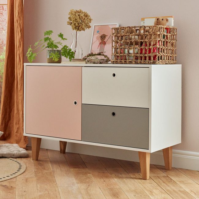 Concept-Low-Chest-of-Drawers-in-Pink-and-Grey-from-Vox