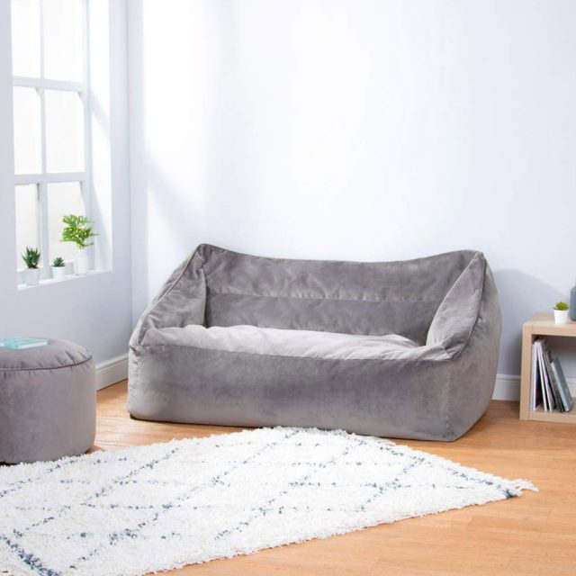 Icon-Milano-Velvet-Loveseat-Beanbag-in-Grey