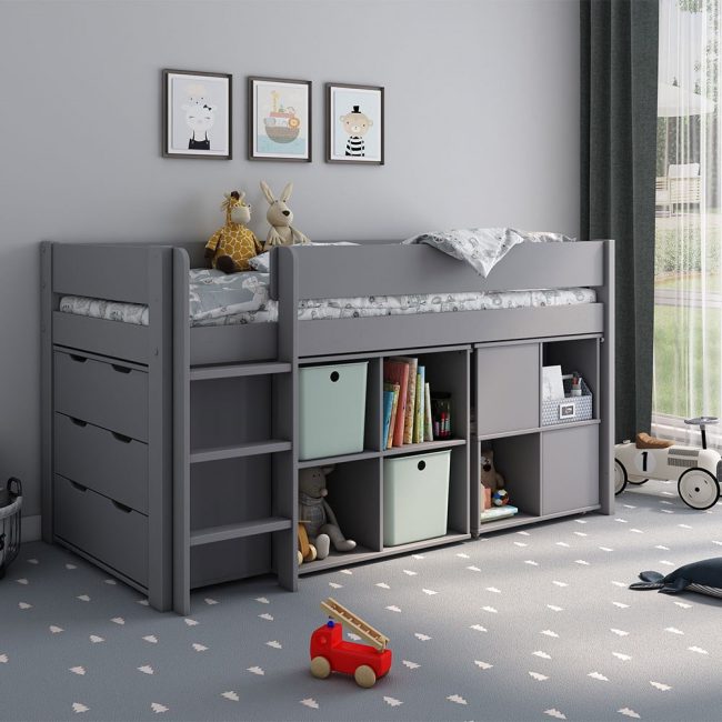 Kids-Avenue-Estella-Mid-Sleeper-Grey-With-Storage