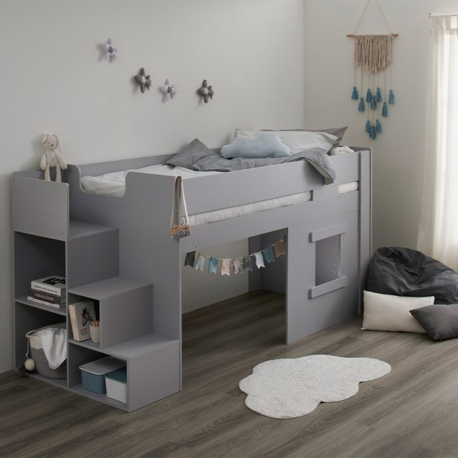 Kids-House-Cabin-Bed-With-Storage-Steps