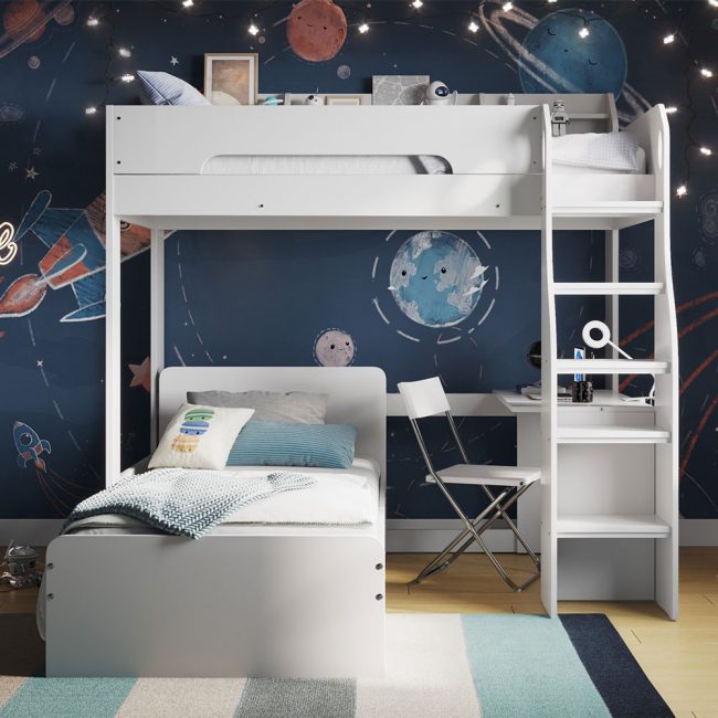 Kids-L-Shaped-Cosmic-Bunk-Bed-With-Desk-Flair-Furnishing