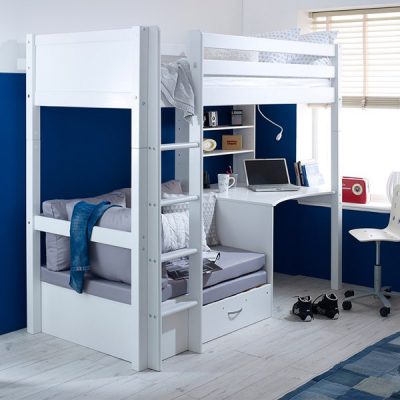 Kids-White-Nordic-Loft-Bed-with-Grey-Sofa-Bed