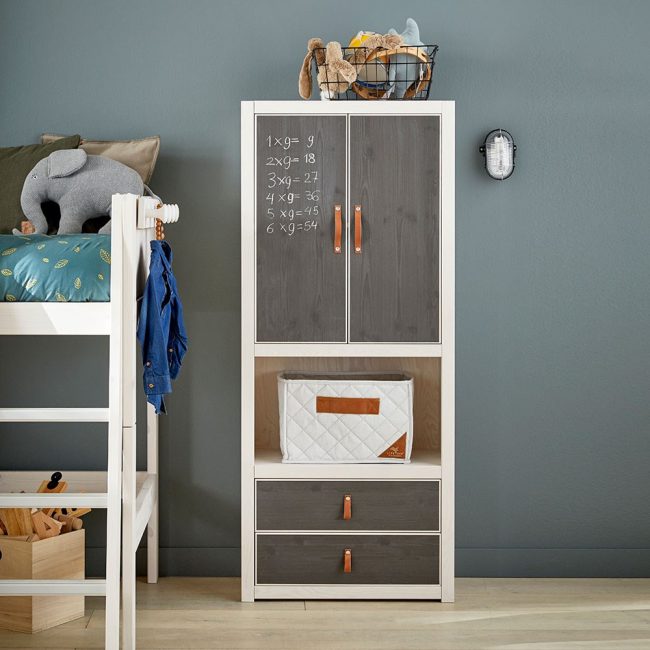 Lifetime-3-Shelf-Bookcase-with-Drawers-and-Doors