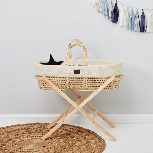Moses-Basket-With-Stand-Linen