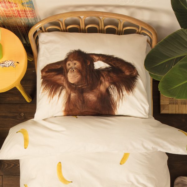 Orangutan-Monkey-and-Banana-Bedding-Set