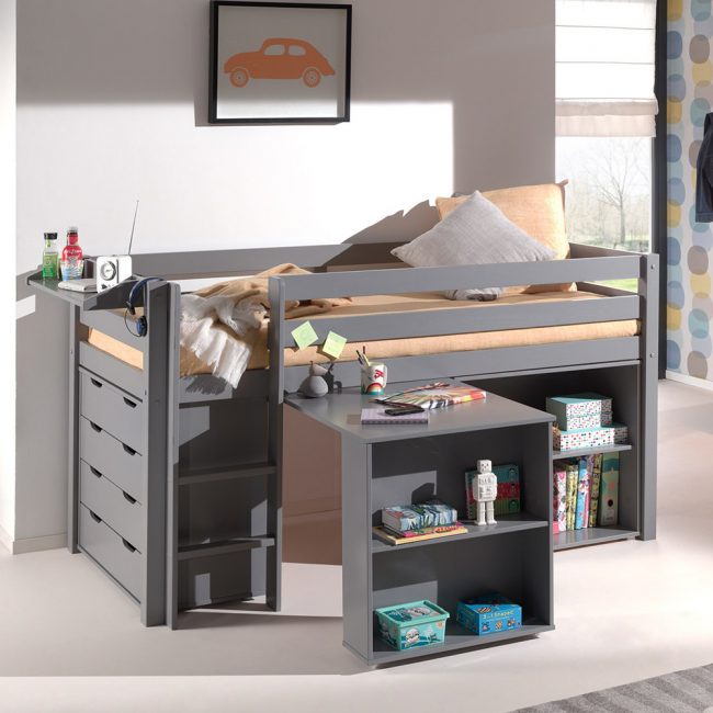 Pino-Mid-Sleeper-Bed-Frame-in-Grey