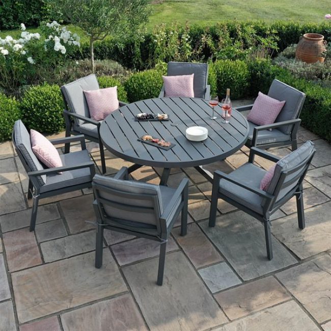 Round-6-Seater-Outdoor-Dining-Set