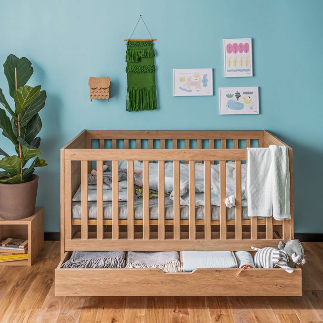 Scandi-Style-Cot-Bed-with-Full-Length-Drawer
