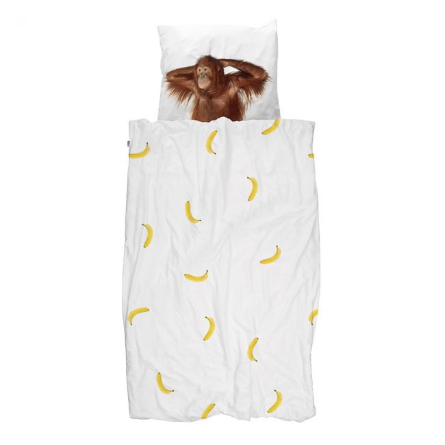 Snurk-Monkey-Duvet-Bedding-Set-with-Banana-Pattern