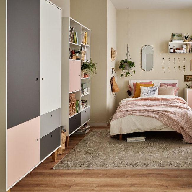 Stylish-Grey-and-Pink-Concept-2-Door-Wardrobe
