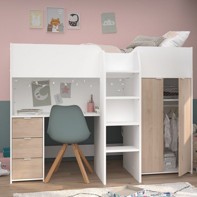 Tom-High-Sleeper-Kids-Bed-with-Desk-and-Wardrobe