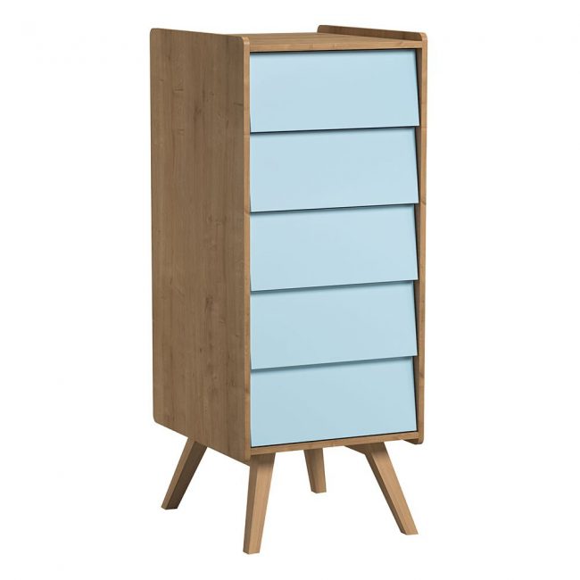 Vintage-Chest-of-Drawers-with-Blue-Fronts