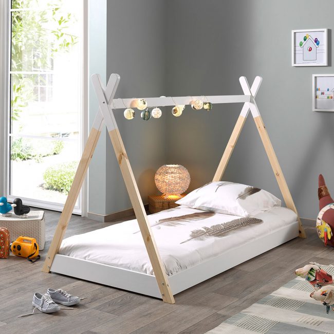 Vipack-Wooden-Tipi-Single-Bed