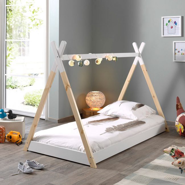 Vipack-Wooden-Tipi-Single-Bed