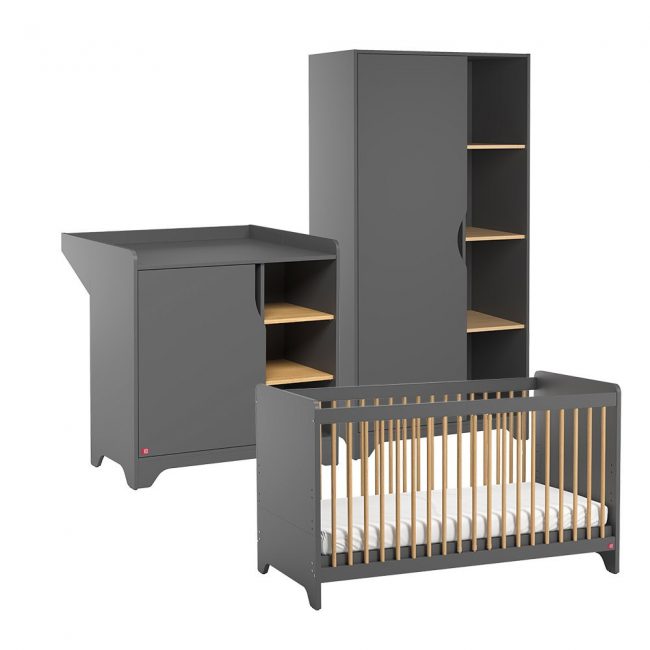 Vox-Leaf-3-Piece-Nursery-Set-in-Graphite