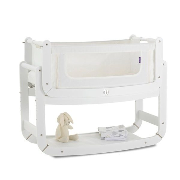 White-Snuzpod-Bedside-Crib-UK