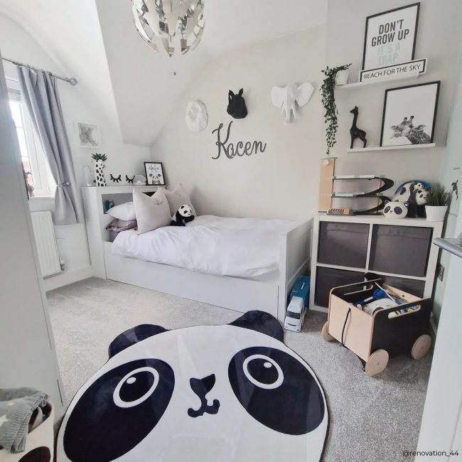 Monochrome Kids Bedroom