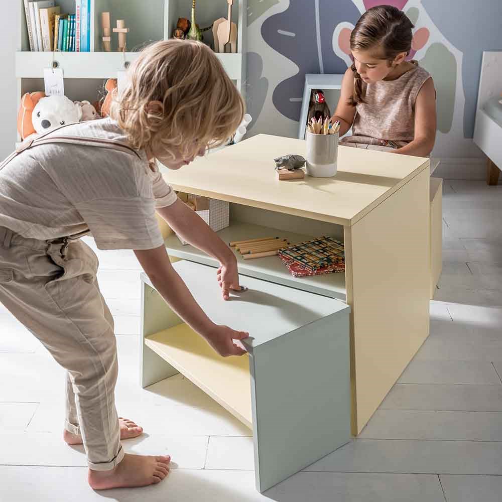 Vox Tuli Kids Stackable Desk In Yellow And Green Vox Cuckooland