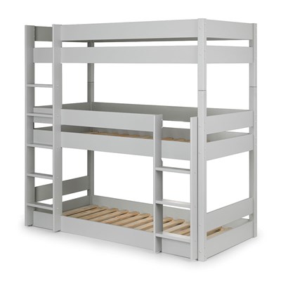 grey triple bunk bed