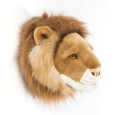 Kids Lion Plush Animal Head Wall Decor 