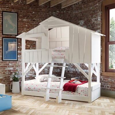tree house bunk bed with slide
