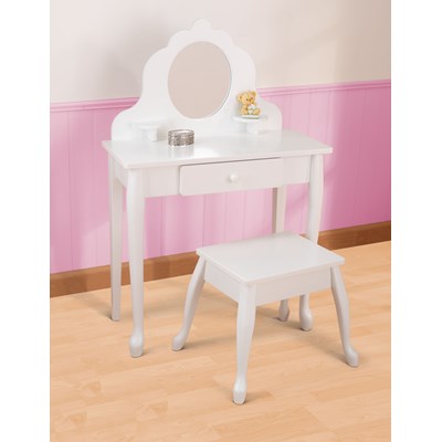 Kids Dressing Table And Stool Hot, Childrens Vanity Table Wooden