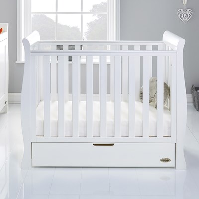 Obaby Stamford Space Saver Cot in White 