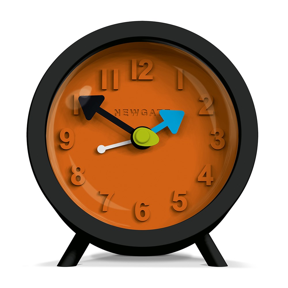 Newgate Fred Retro Alarm Clock In Black Newgate Clocks Cuckooland