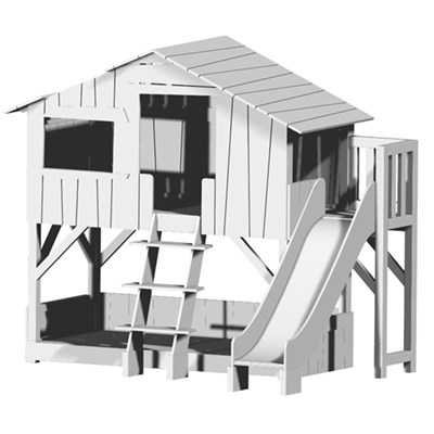 bunk bed house with slide