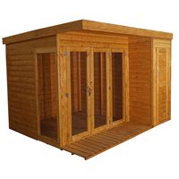 Product photograph of Garden Summer House With Side Shed By Mercia from Cuckooland