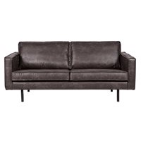 Product photograph of Rodeo 2 Seater Leather Sofa In Black By Bepurehome from Cuckooland